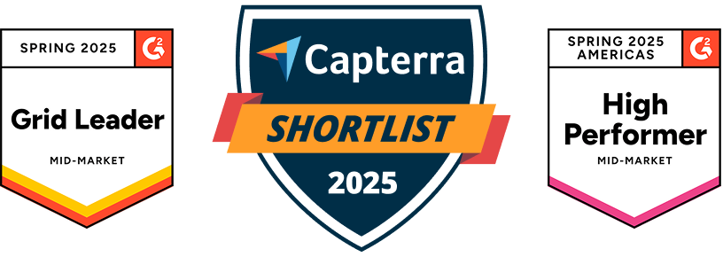 Enterprise High Performer Winter 2024 award, Europe Winter 2024 Leader award, Small Business Leader winter 2024 award