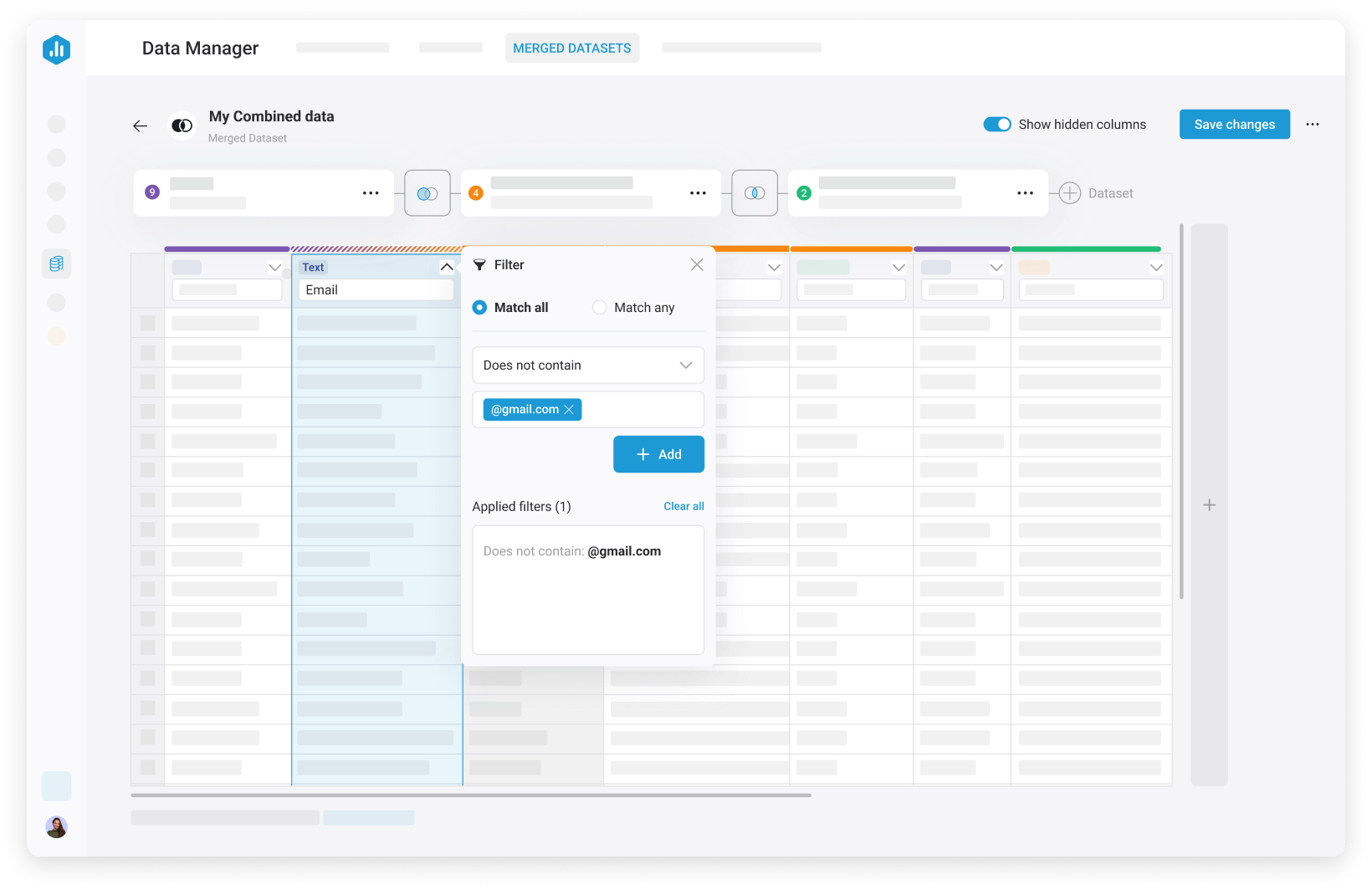 Databox Datasets feature for data preparation, cleaning, and transformation - enabling no-code data standardization and merging for analytics-ready insights