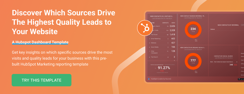 Hubspot dashboard template