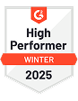 G2 High Performer Winter 2025 badge