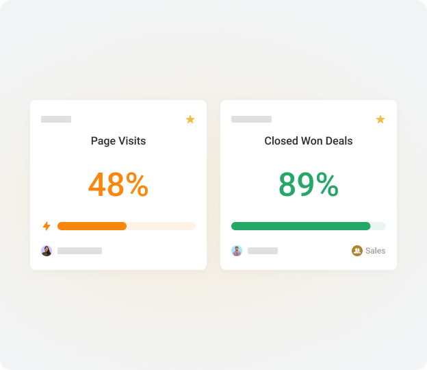 The screen with the goal settings